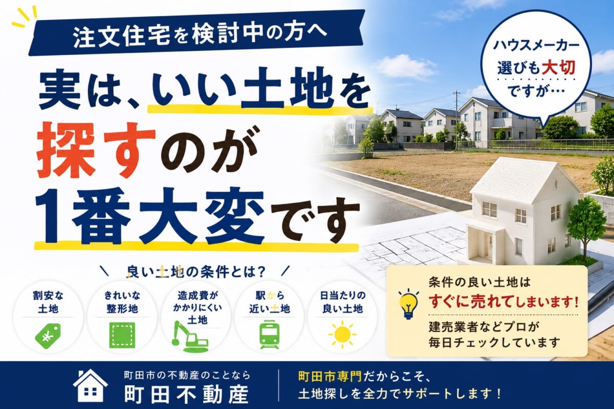 注文住宅を検討中の方へ。本当に大変なのは「ハウスメーカー選び」ではなく「土地探し」です。