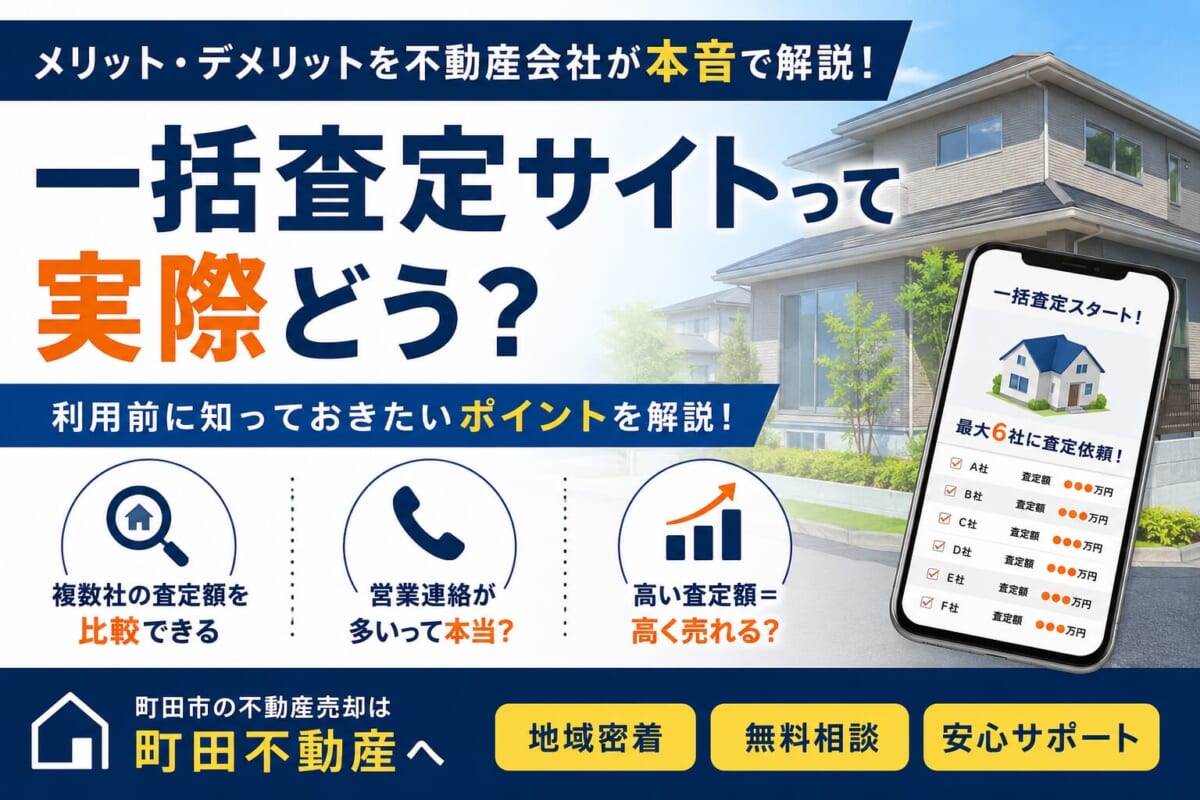 一括査定サイトって実際どう？メリット・デメリットを不動産会社が本音で解説【町田市版】