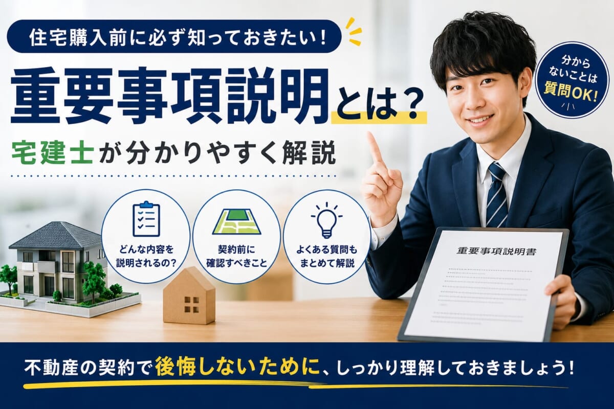 重要事項説明とは？宅建士が分かりやすく解説【住宅購入前に必ず知っておきたいポイント】