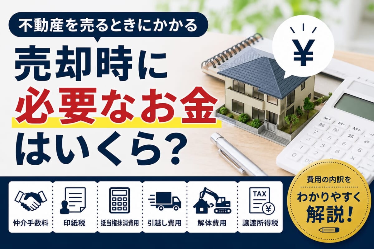 売却時に必要なお金はいくら？不動産売却にかかる費用を現役不動産会社がわかりやすく解説