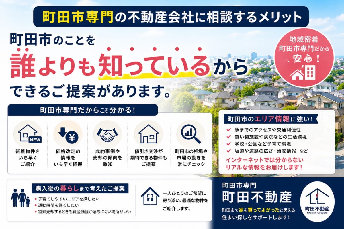 町田市専門の不動産会社に相談するメリット