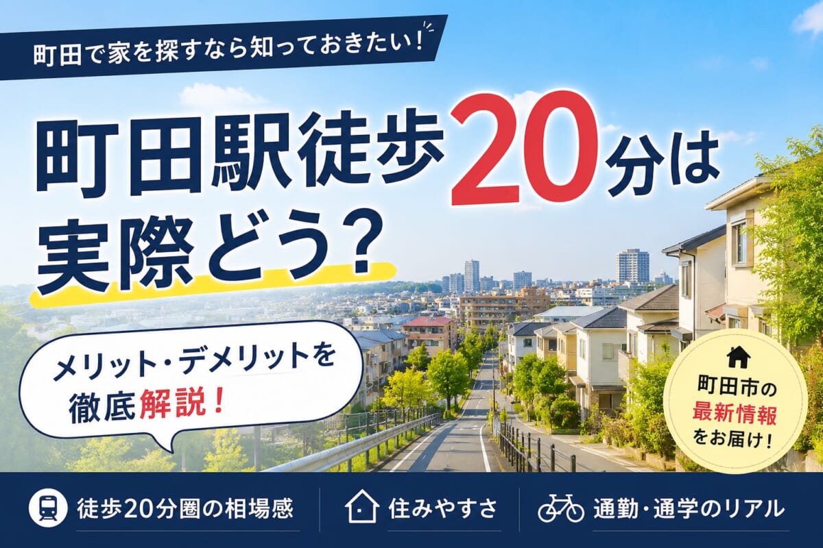 町田駅徒歩20分は実際どう？購入前に知っておきたいメリット・デメリット