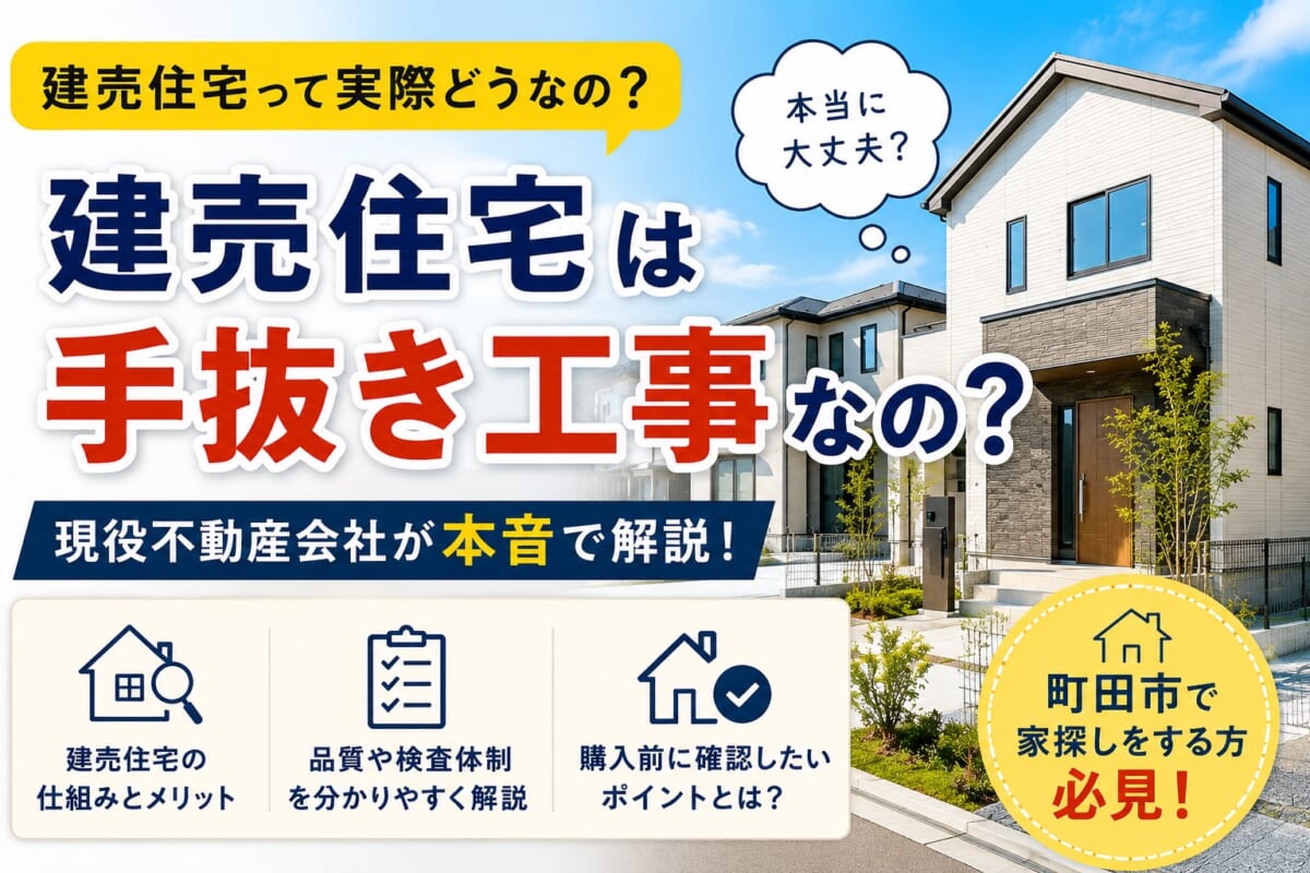 建売住宅は手抜き工事なの？現役不動産会社が本音で解説