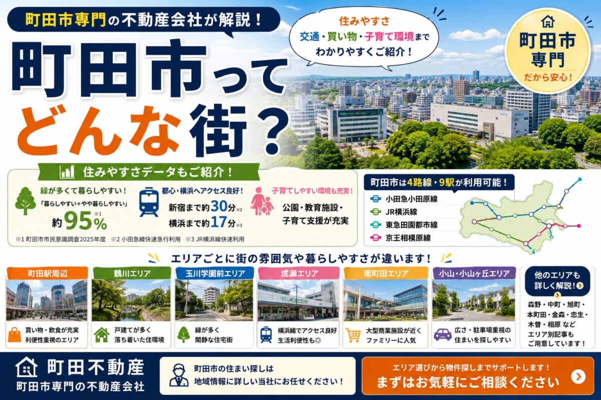 町田市ってどんな街？住みやすさ・交通・エリアごとの特徴を町田市専門の不動産会社が解説