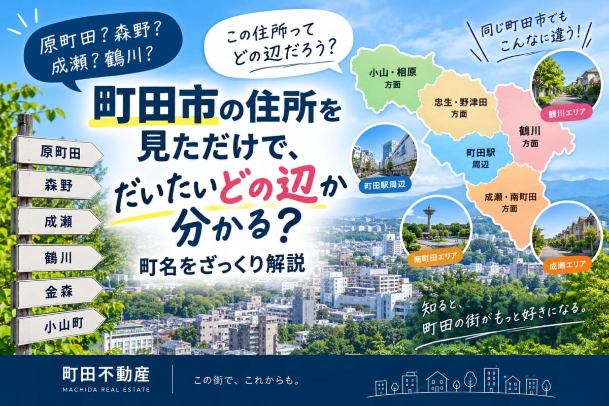 町田市の住所を見ただけで、だいたいどの辺か分かる？町名をざっくり解説