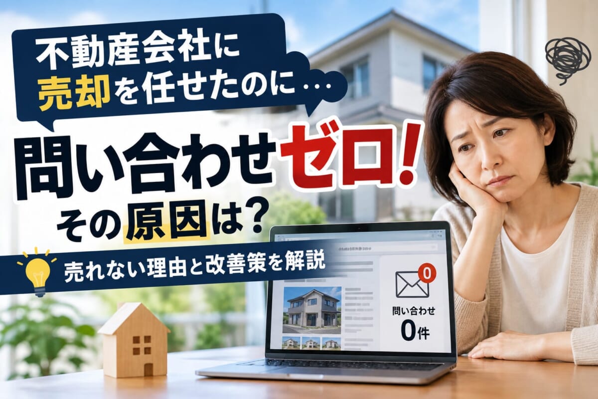 不動産会社に売却を任せたのに問い合わせゼロ！その原因とは？売れない理由と改善策を解説