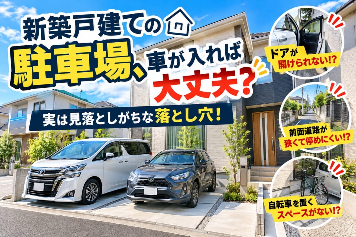 新築戸建ての駐車場、車が入れば大丈夫？実は見落としがちな落とし穴！