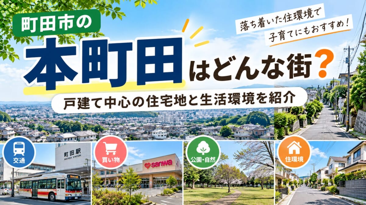 本町田はどんな街？戸建て中心の住宅地と生活環境を紹介